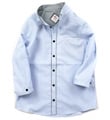 TWO TONE STRIPE SHIRT S.BLU