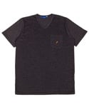 FLOATING FEATHER V-NECK SHIRTS CHARCOAL