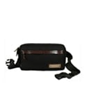 LEATHER POINT WAIST BAG BLACK