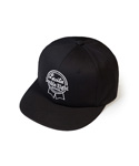 Black ribbon 6 panel cap black