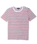 SHORT SLEEVE STRIPE T-SHIRT[WT/NV/RE]