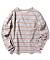 STRIPED ROUND NECK TEE_GY_OR