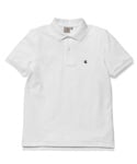 S/S SLIM FIT POLO WHITE BLUE
