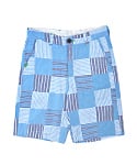 PATCH WORK HALF PANTS SKY MADRAS