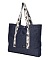 CAMO STRAP TOTE BAG - DENIM