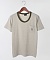 STRIPE UNECK T SHIRTS BEIGE