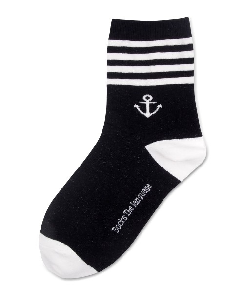 삭스더랭귀지(SOCKS THE LANGUAGE) anchor-marin-bk - 8,000원 | 무신사 스토어