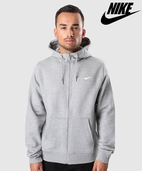 나이키(NIKE) NIKE [나이키] Club Swoosh Fleece ZIP Hoodie (그레이 ...