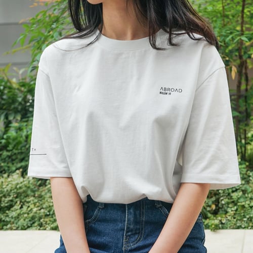 에이비로드(ABROAD) [ALPHABET] ABROAD Half T-Shirts - 32,000원 | 무신사 스토어 - 셀렉트숍 무신사 스토어 - 셀렉트숍