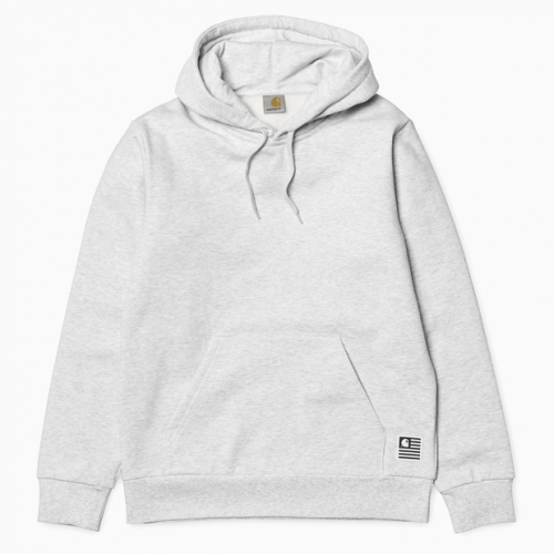 칼하트WIP(CARHARTT WIP) 후디드 스테이트 플래그 스웨트셔츠 애쉬 헤더/화이트 - 148,000원 | 무신사 스토어 - 셀렉트숍 무신사 스토어... 