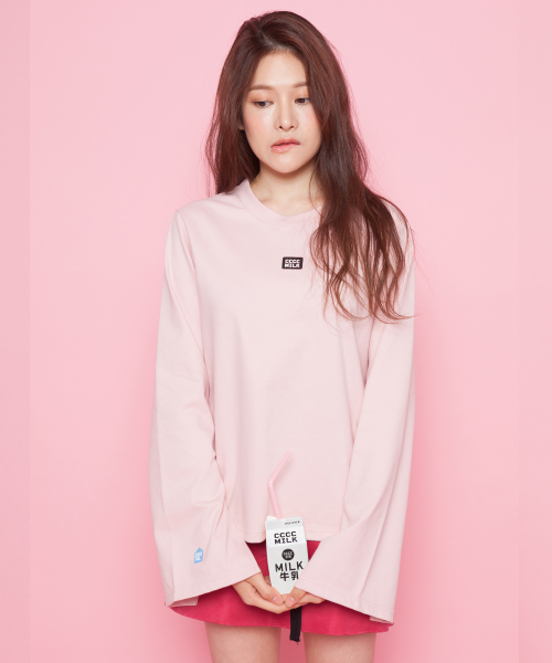 씨와이초이 쿼터(CY CHOI 1/4) CCCC MILK slit t-shirt _ Pink - 71,100원 | 무신사 스토어 - 셀렉트숍