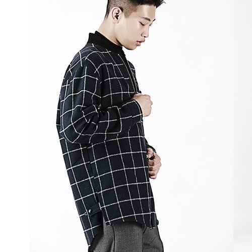 디스댓 더블유(THISTHATW) WINDOWPANE CHECK SHIRT_NAVY - 39,200원 | 무신사 스토어 - 셀렉트숍 무신사 스토어 - 셀렉트숍