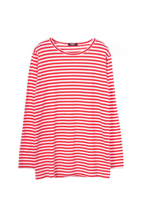 휴팟(HUPOT) SS17 LONG SLEEVE STRIPE TSHIRT RED - 60,000원 | 무신사 스토어 - 셀렉트숍