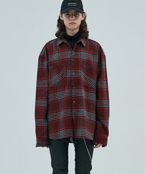 더 티셔츠 뮤지엄(THE T-SHIRT MUSEUM) 17aw oversized check shirt - 62,000원 | 우신사 스토어
