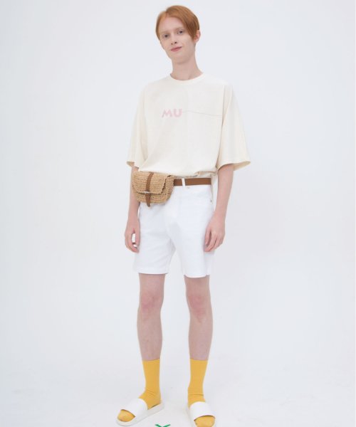 뮤게(MUGUET) STITCH POINT T-SHIRTS (BEIGE) - 41,600원 | 무신사 스토어