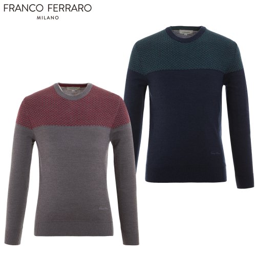 프랑코 페라로(FRANCO FERRARO) 남성 컬러블럭 라운드 스웨터(A0X2301) - 89,000원 | 무신사 스토어