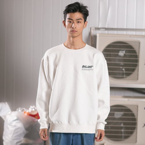 발란트(BALANT) 아워 스토리 베이직 스웨이트셔츠 화이트 - 41,300원 | 무신사 스토어