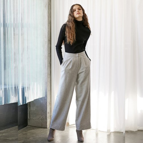 스튜디오 지(STUDIO.G) WOOL WIDE PANTSGRAY - 100,000원 | 무신사 스토어