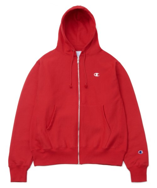 챔피온(CHAMPION) [GF69SC] 리버스 위브 풀 집 후드 - 스칼렛 - 55,900원 | 무신사 스토어