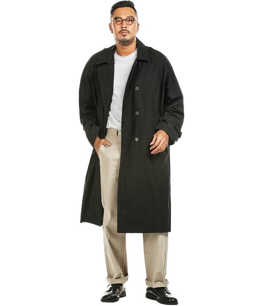 러기드하우스(RUGGED HOUSE) DOUBLE OVER TRENCH 블랙 - 110,000원 | 무신사 스토어