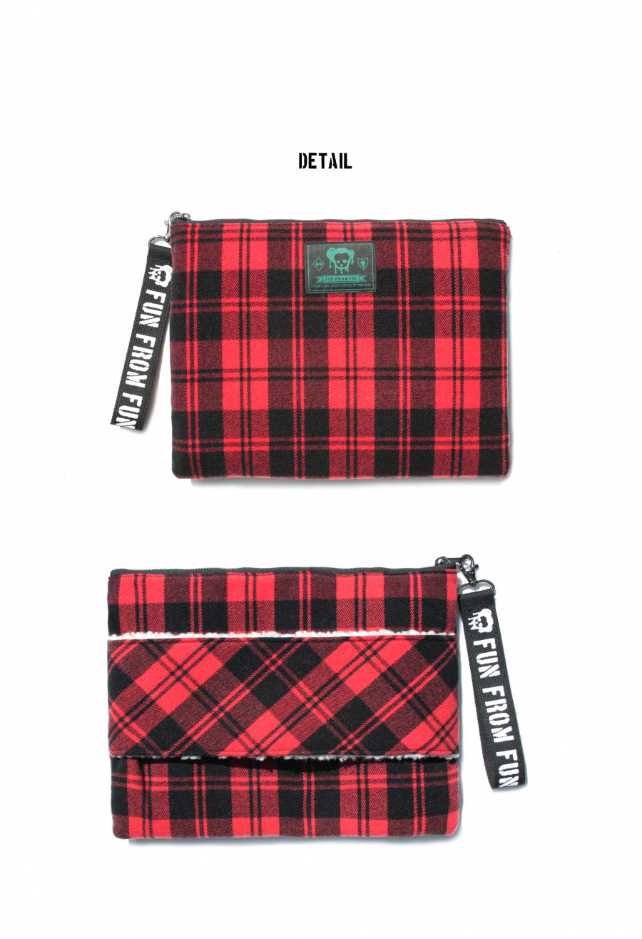 펀프롬펀(FUNFROMFUN) 2way check clutch bag (red)