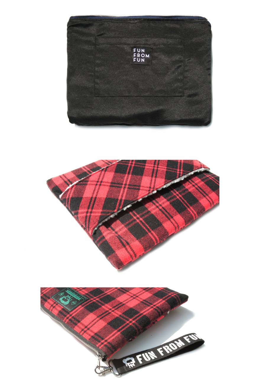 펀프롬펀(FUNFROMFUN) 2way check clutch bag (red)