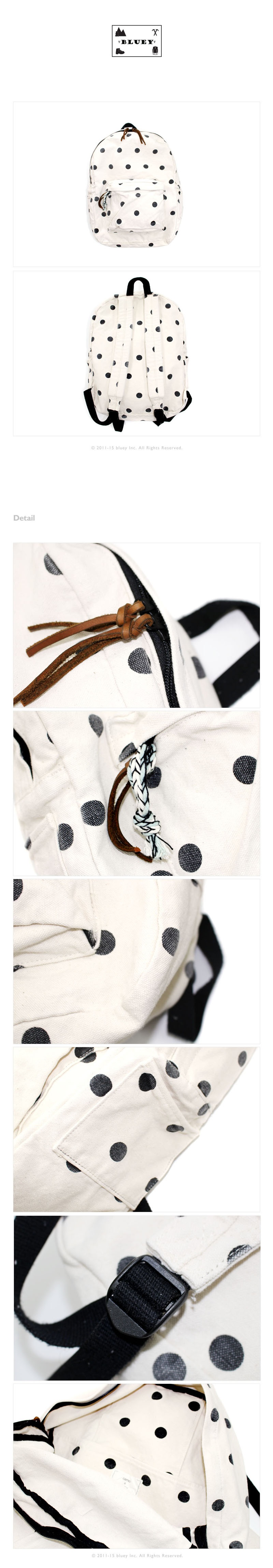 블루이(BLUEY) bluey aP.R.Il dot backpack(white)