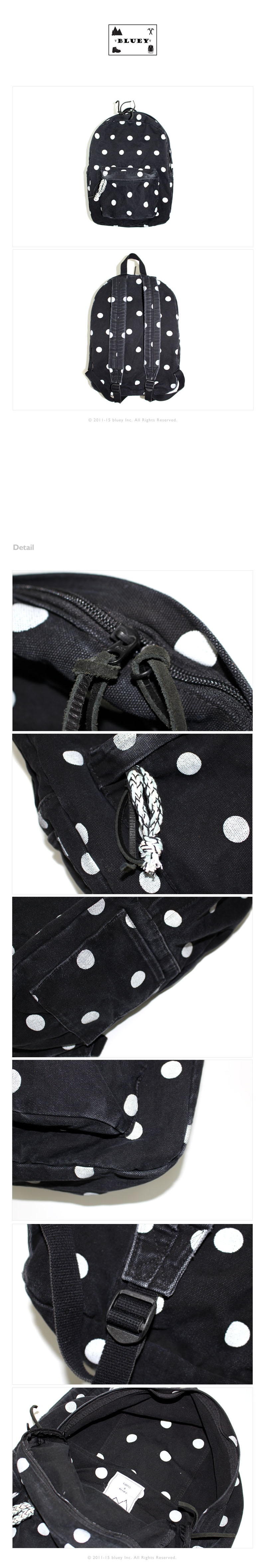 블루이(BLUEY) bluey aP.R.Il dot backpack(black)