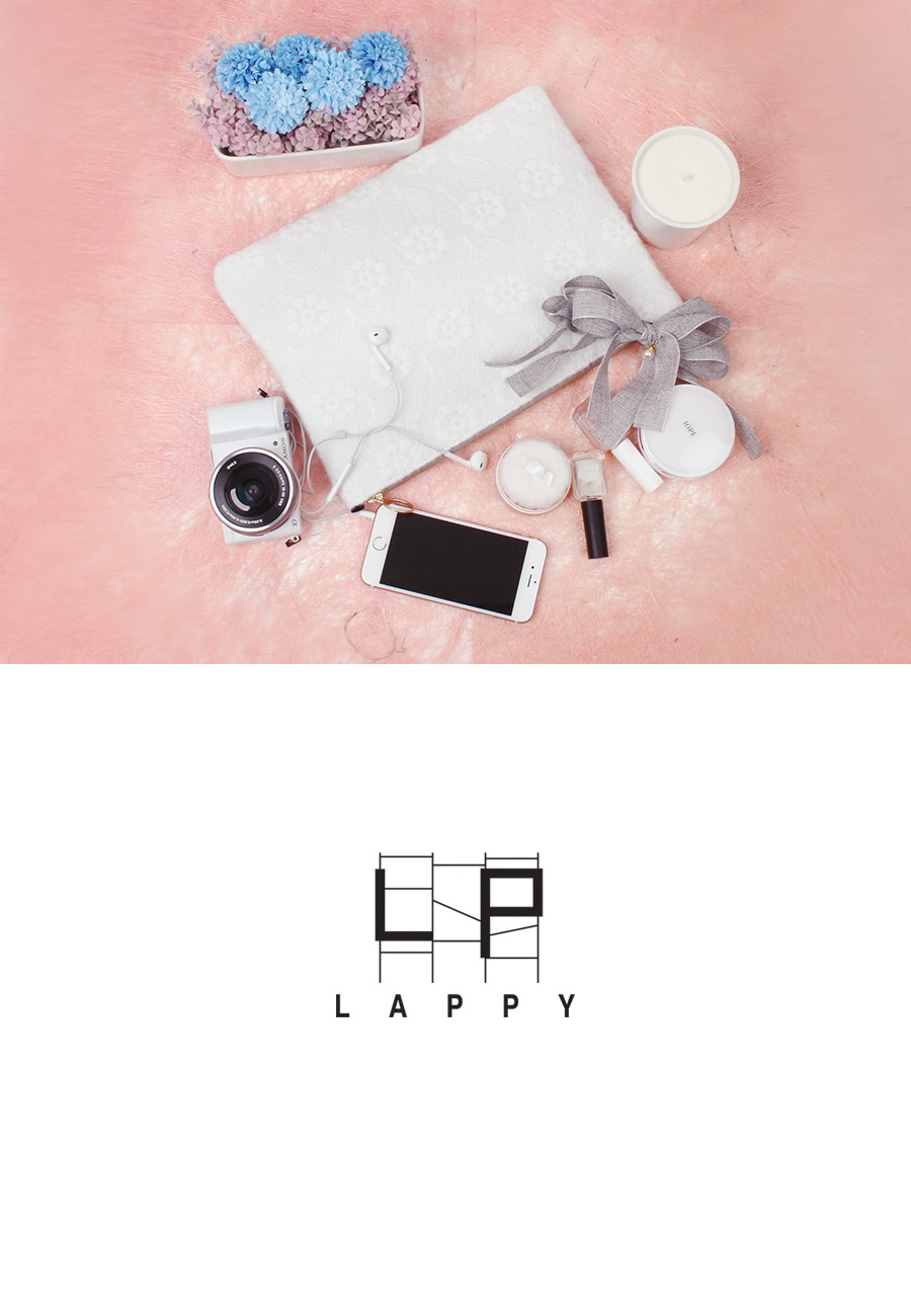 래피(LAPPY) Seraphic flower wool clutchbag