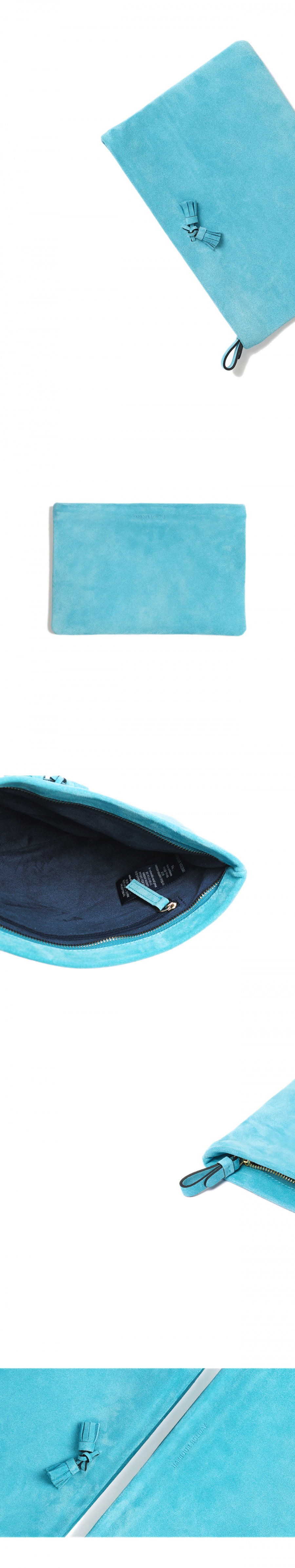 하버할리데이(HARBOUR HOLIDAY) 플랫 태슬클러치_스카이블루