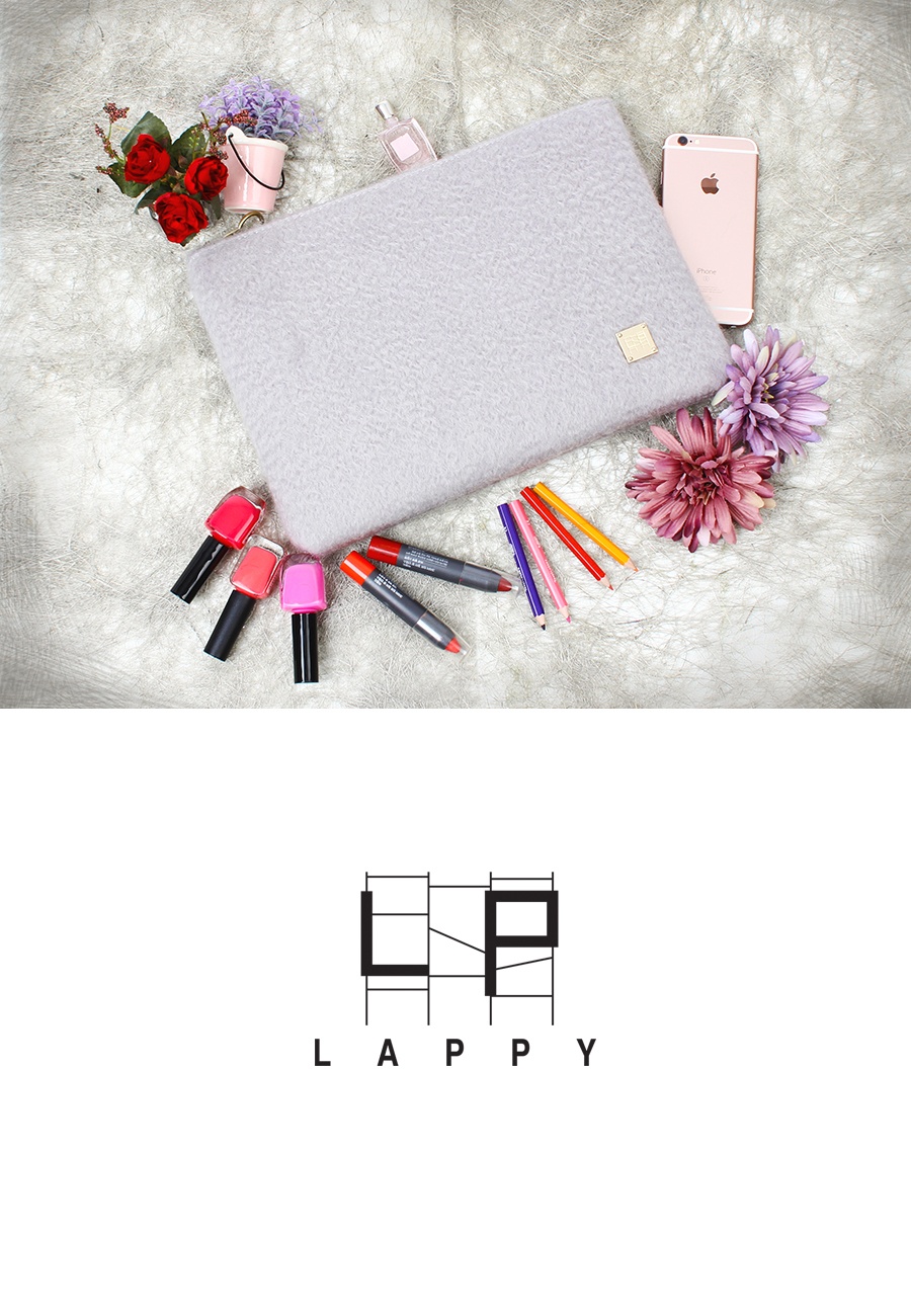 래피(LAPPY) Simpiy wool clutchbag - gray