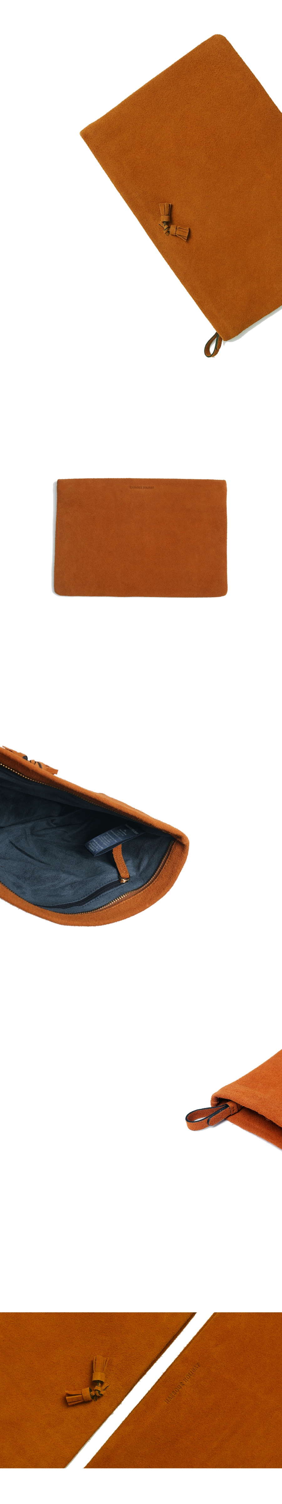 하버할리데이(HARBOUR HOLIDAY) 오버사이즈 태슬클러치_브라운