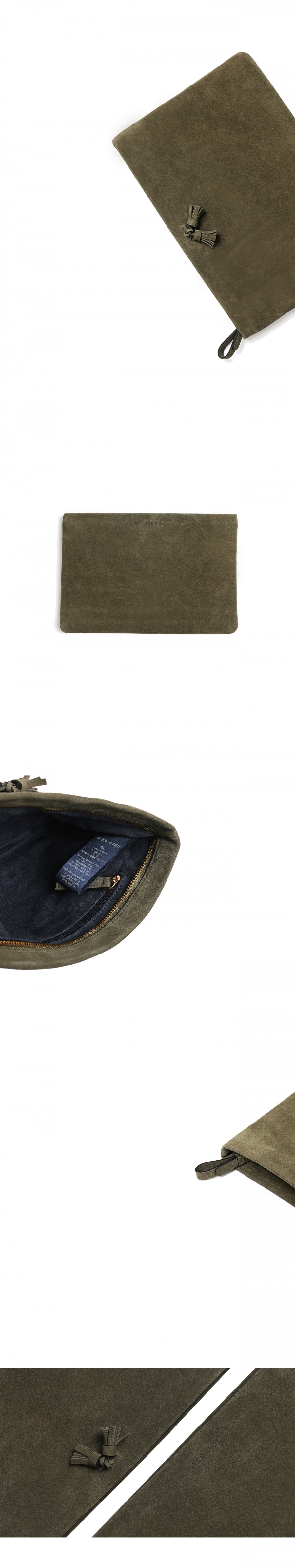 하버할리데이(HARBOUR HOLIDAY) 플랫 태슬클러치_카키