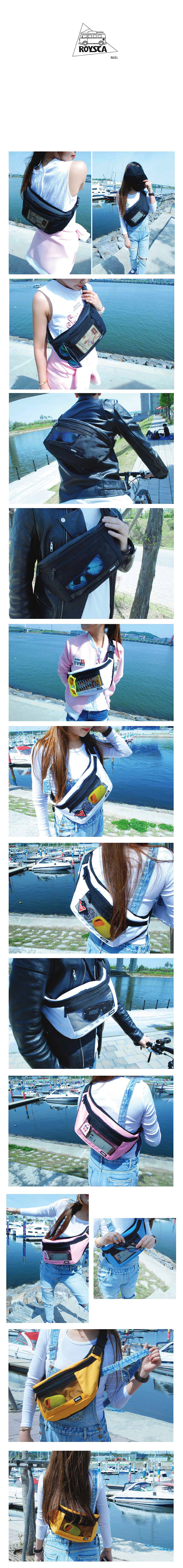 로이스카(ROYSCA) MASH WAIST BAG-WHITE