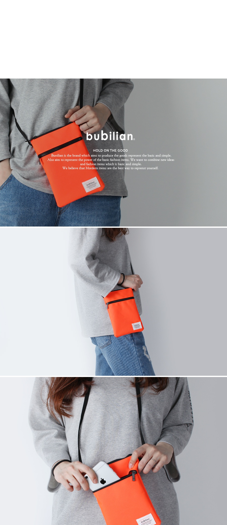 버빌리안(BUBILIAN) Basic pauchi MPMP - BRIGHT ORANGE