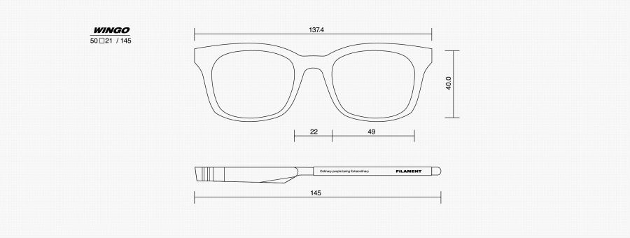 필라멘트 아이웨어(FILAMENT EYEWEAR) WINGO / SEPIA