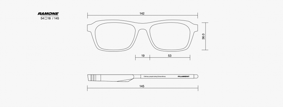 필라멘트 아이웨어(FILAMENT EYEWEAR) RAMONE / OCHRE