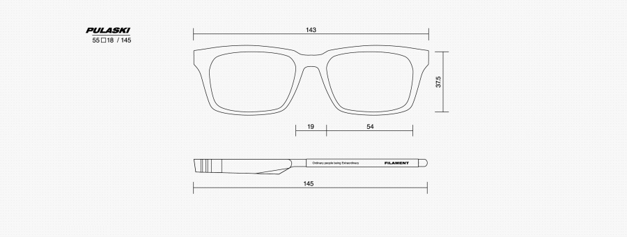 필라멘트 아이웨어(FILAMENT EYEWEAR) PULASKI / DARK GRAY