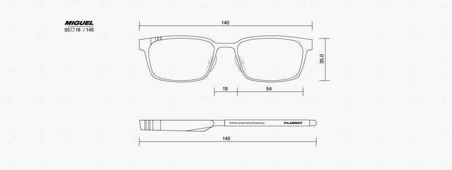 필라멘트 아이웨어(FILAMENT EYEWEAR) MIGUEL / GAINSBORO