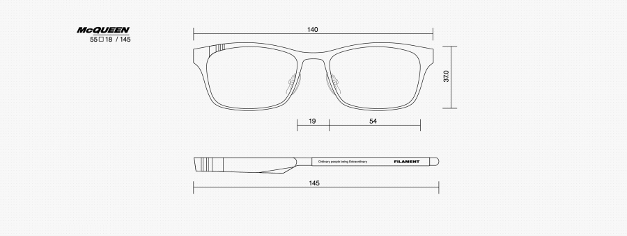 필라멘트 아이웨어(FILAMENT EYEWEAR) MCQUEEN / DIMGRAY