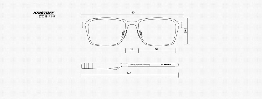 필라멘트 아이웨어(FILAMENT EYEWEAR) KIRSTOFF / LIGHT SEPIA