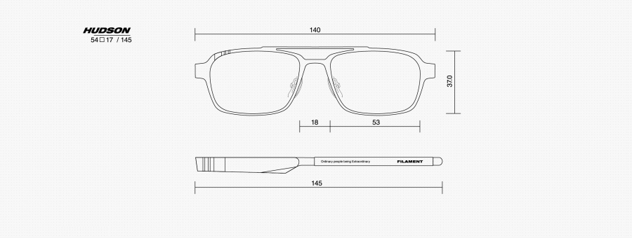 필라멘트 아이웨어(FILAMENT EYEWEAR) HUDSON / UMBER