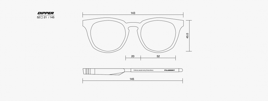 필라멘트 아이웨어(FILAMENT EYEWEAR) DIPPER / LIGHT SEPIA