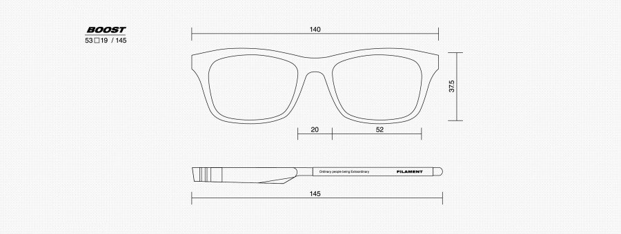 필라멘트 아이웨어(FILAMENT EYEWEAR) BOOST / SOFT BLACK F1
