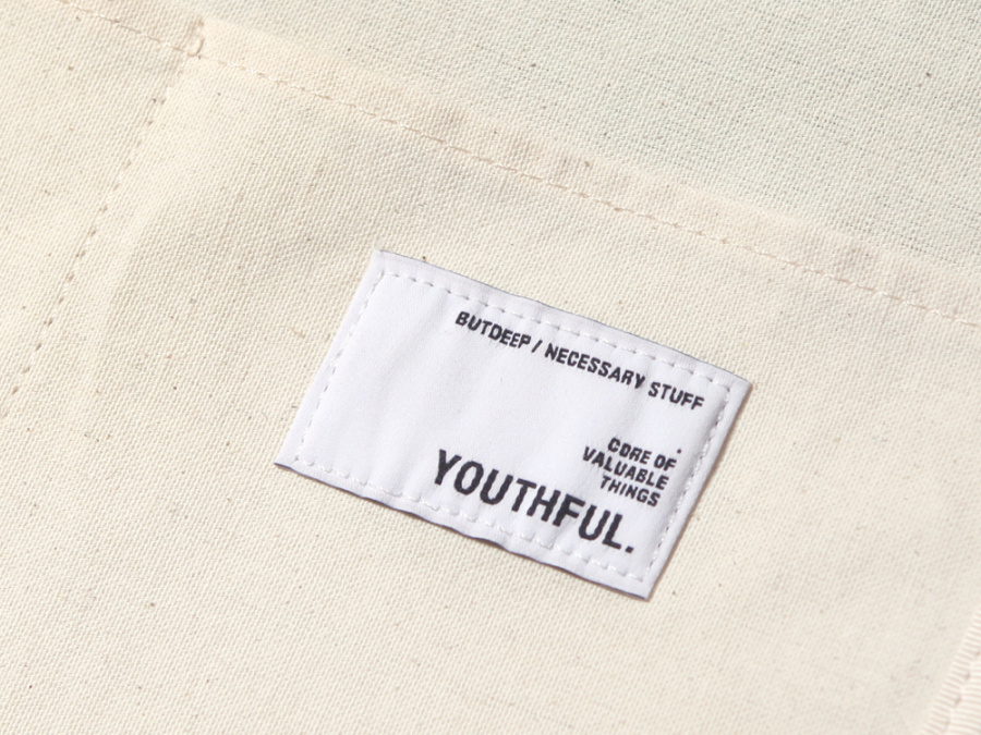 벗딥(BUTDEEP) MINIMAL LOGO POUCH(L)-GREY