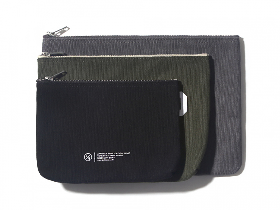벗딥(BUTDEEP) MINIMAL LOGO POUCH(L)-GREY