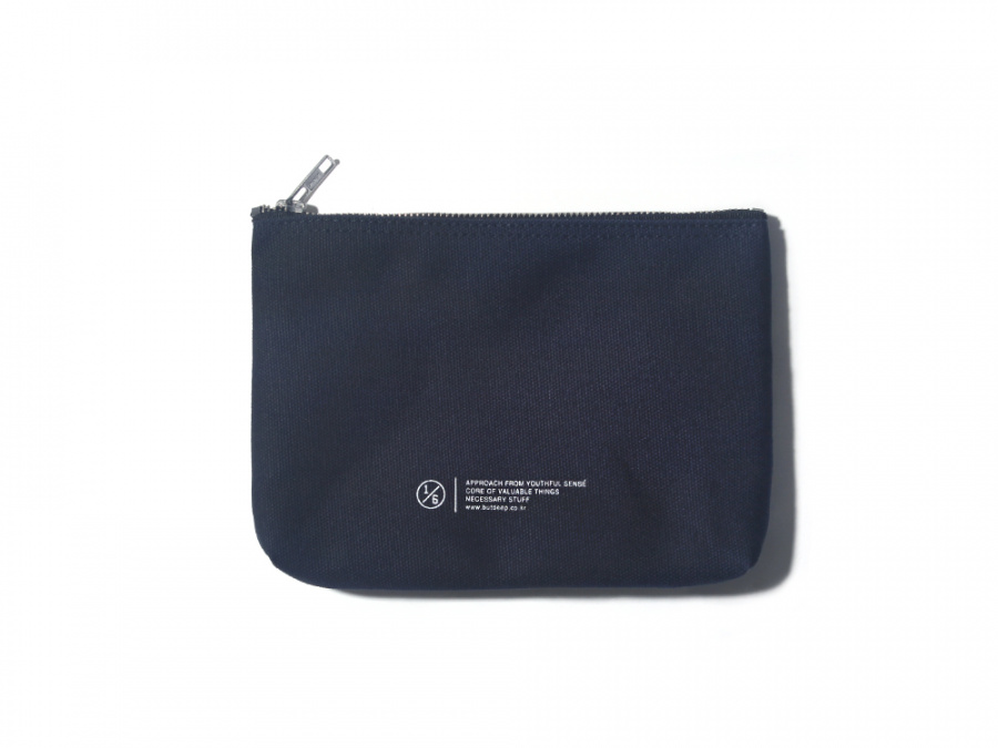 벗딥(BUTDEEP) MINIMAL LOGO POUCH(S)-NAVY