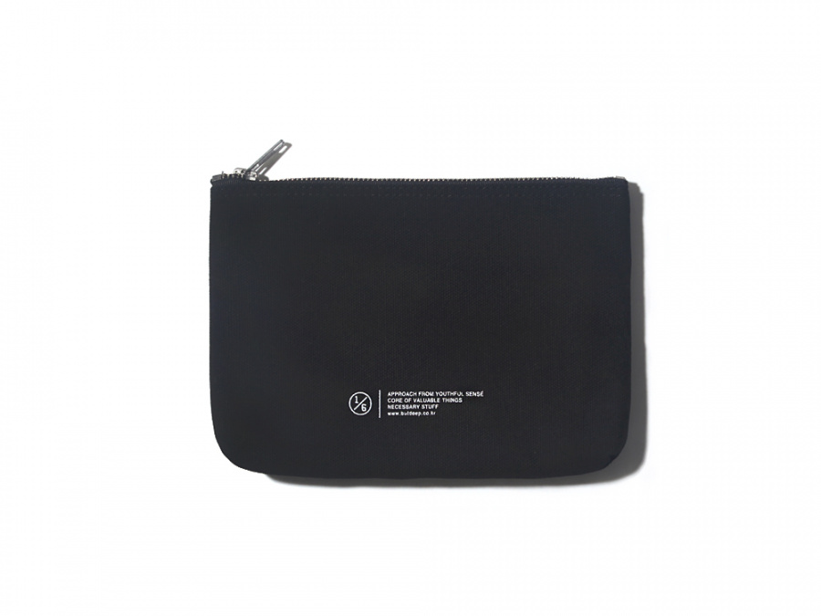 벗딥(BUTDEEP) MINIMAL LOGO POUCH(S)-BLACK
