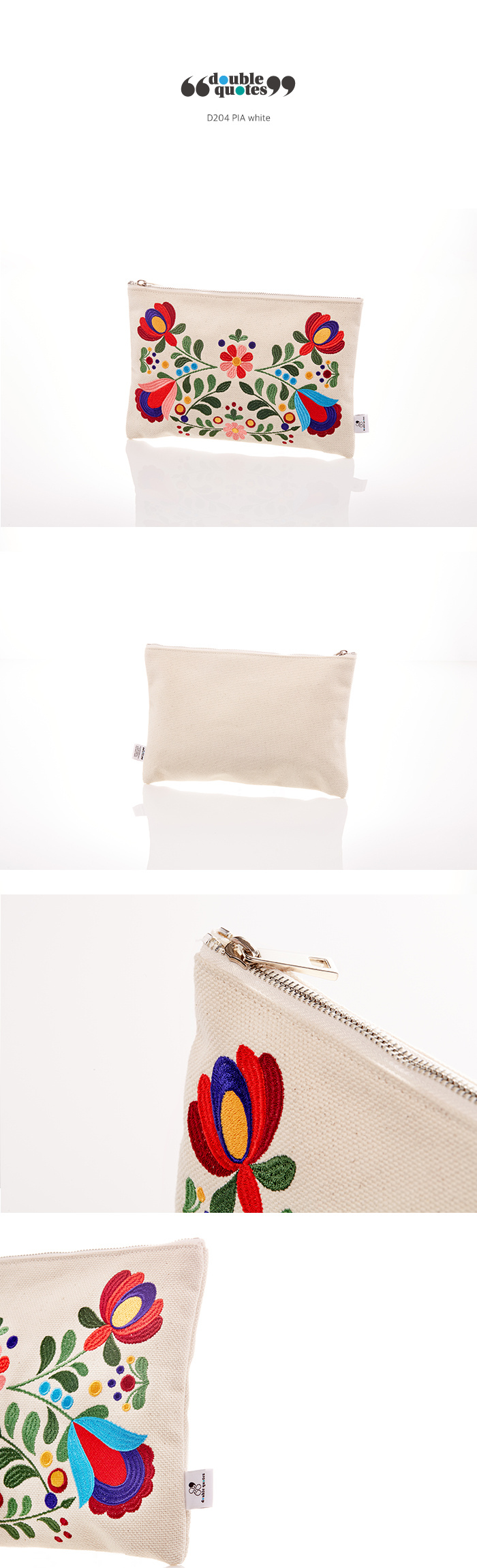 더블쿼츠(DOUBLE QUOTES) D204 더블쿼츠 피아 클러치백 (화이트)