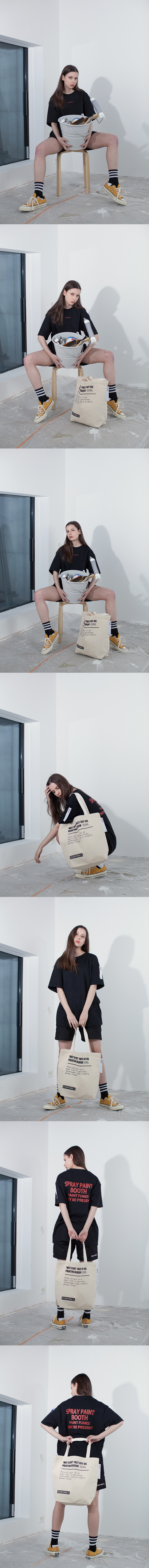 스텝온리(STAFFONLY) PAINT BOOTH T-SHIRT (BLACK)